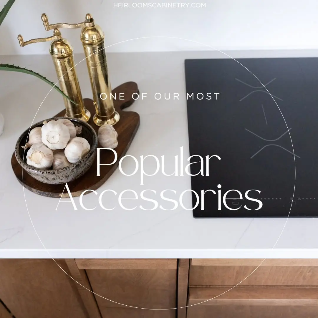 Kitchen with storage cabinetry by Heirlooms Custom Cabinetry