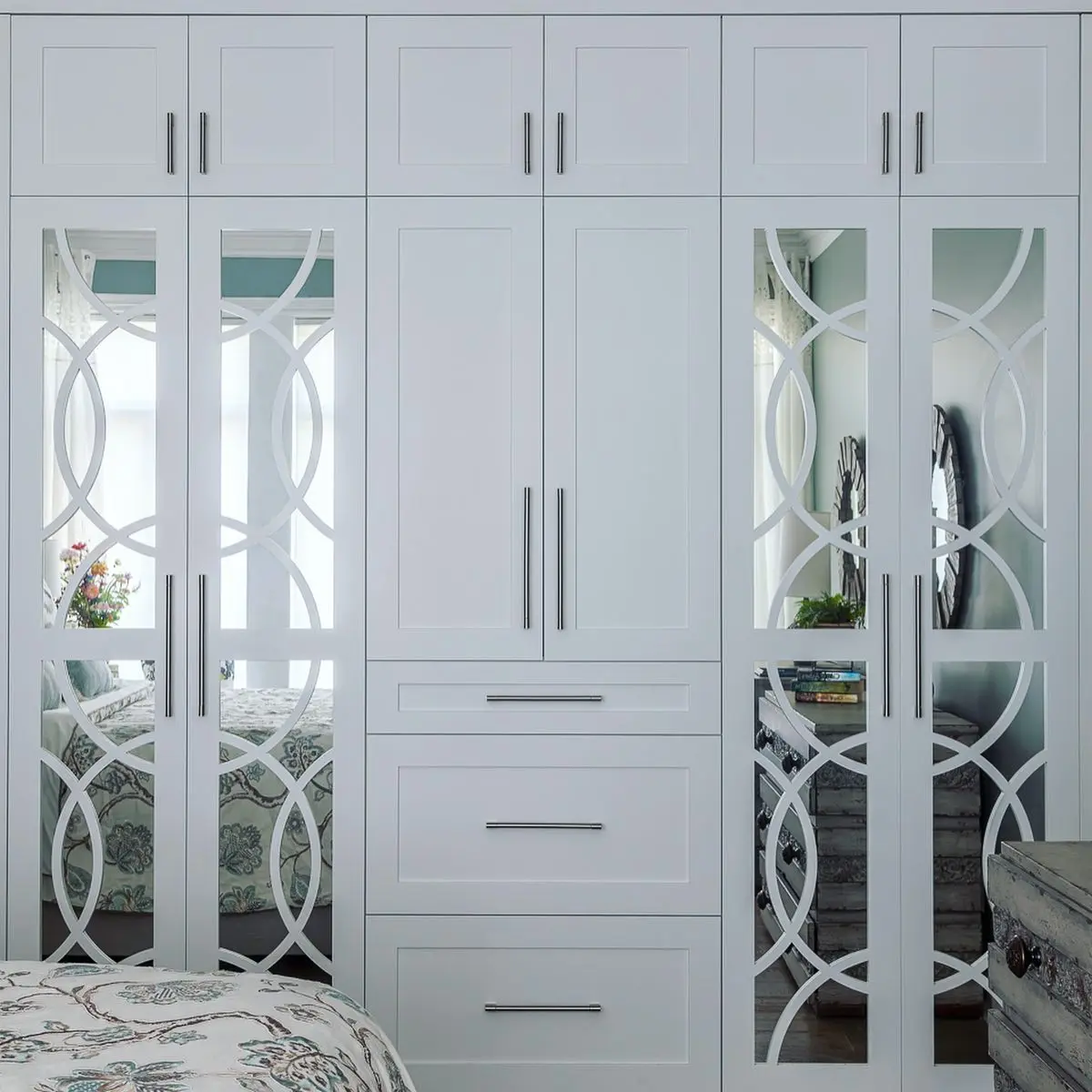 Built In with closet cabinetry by Heirlooms Custom Cabinetry