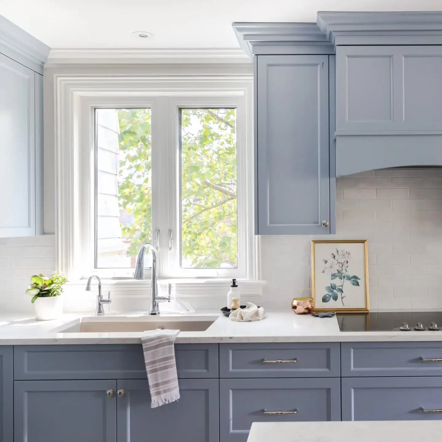 Blue & Stained Kitchen with Servery Nook - Image 2