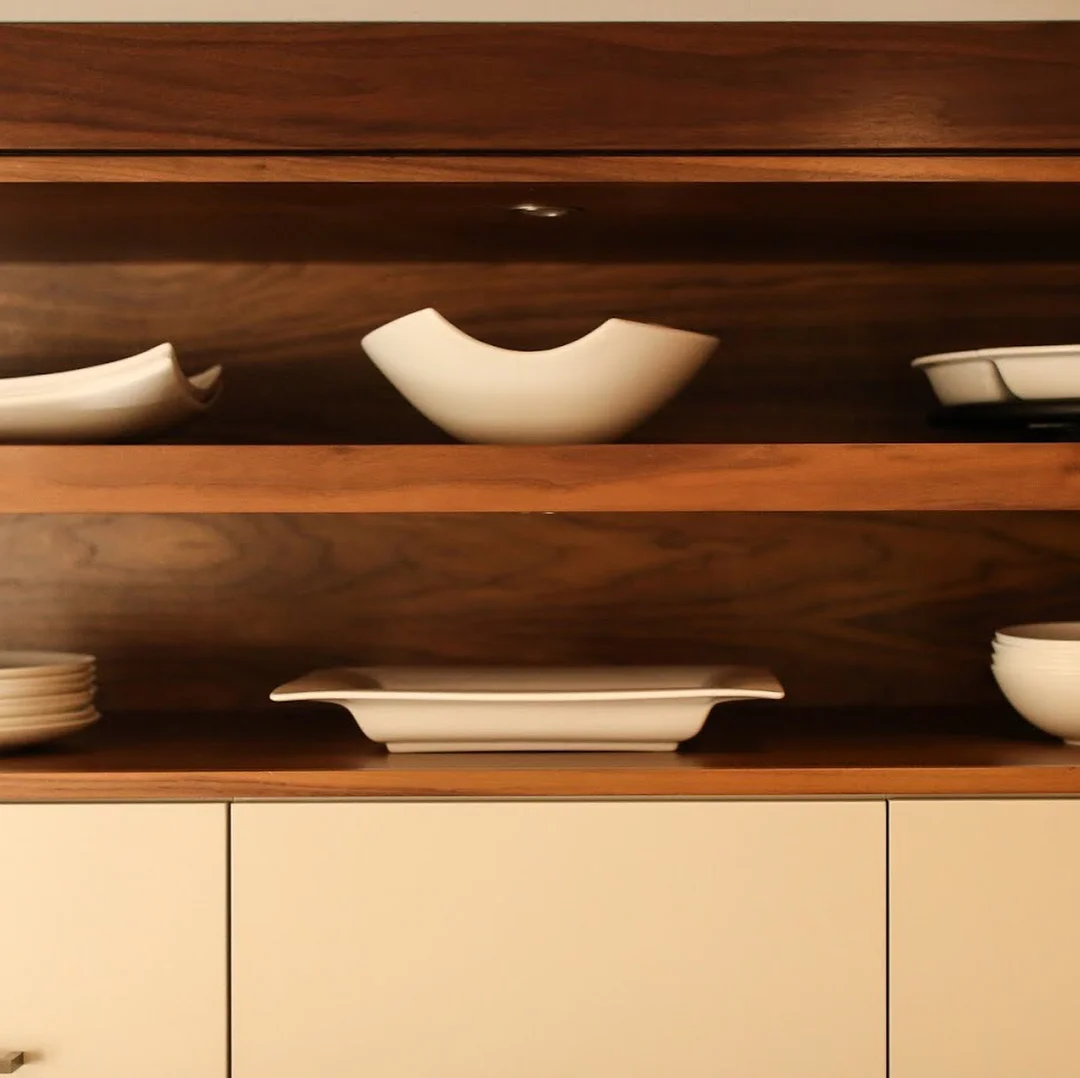 Contemporary Walnut Storage Kitchen - Image 3