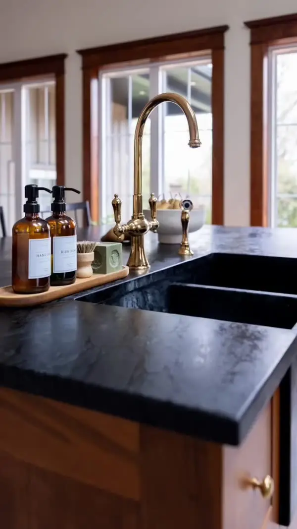 Wood kitchen with office video by Heirlooms Custom Cabinetry