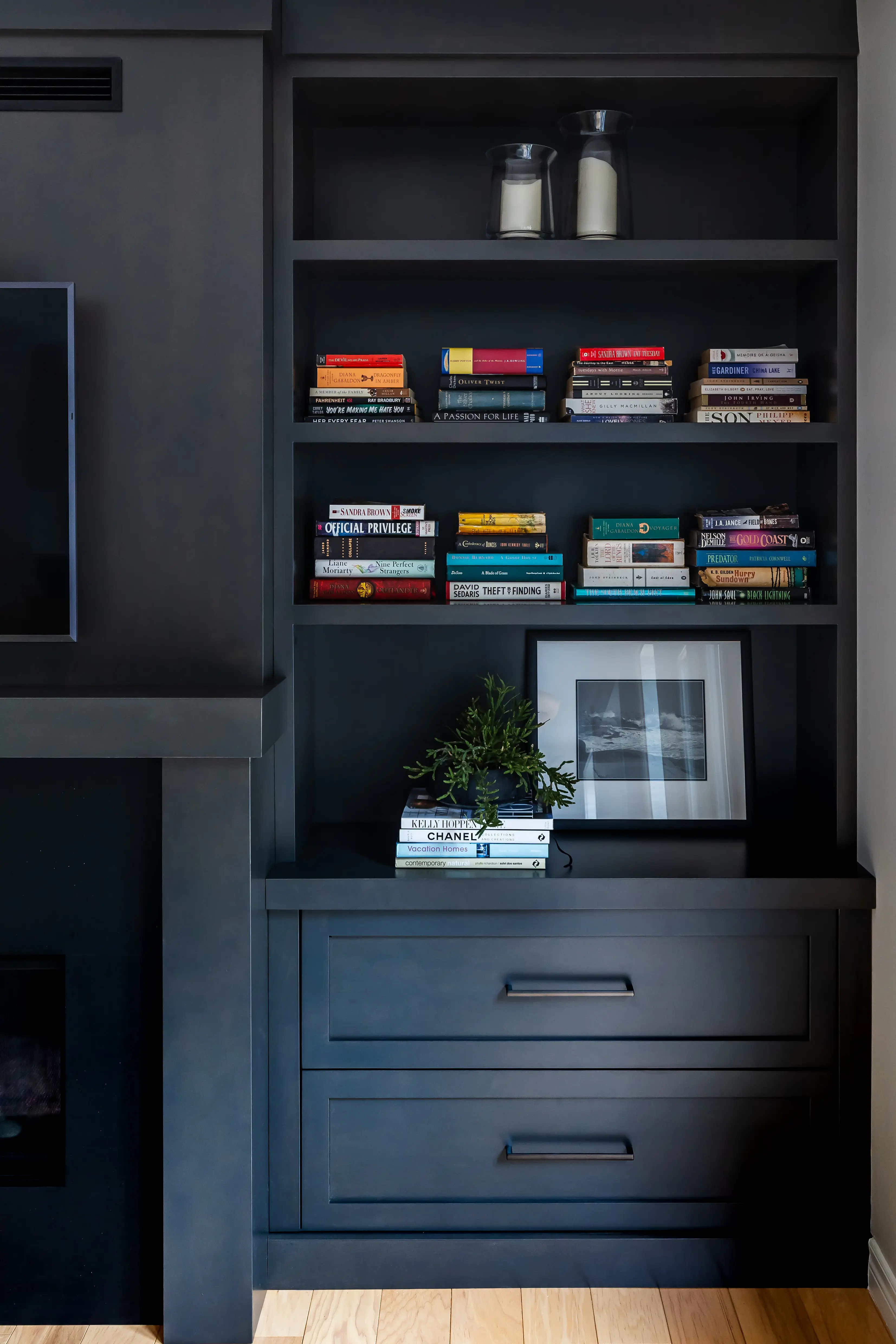 Custom fireplace surround by Heirlooms